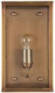 Currey & Company Royster Antique Brass/Clear Outdoor Wall Sconce-1