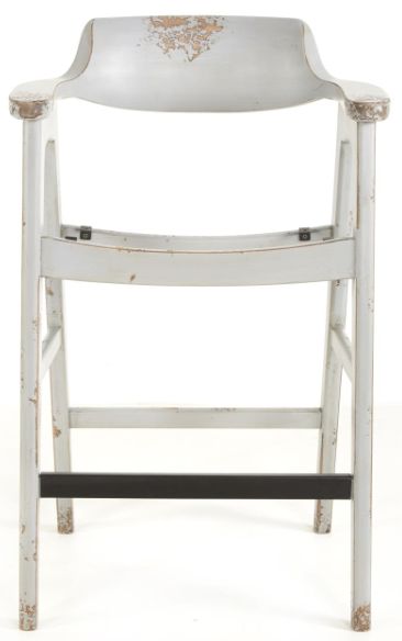 Nest Home Collections Wagner Barbury Pearl/Distressed Gray Bar Stool-0