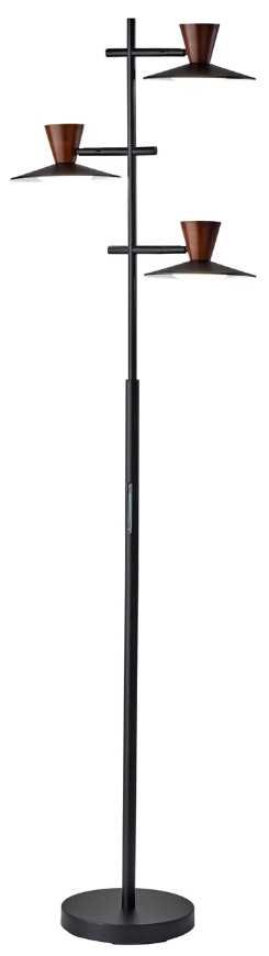 Adesso® Elmore Black LED Tree Floor Lamp-0
