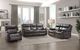 Homelegance® Yerba Dark Brown Double Manual Reclining Sofa-1