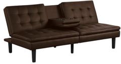 Furniture of America® Eidsberg Brown Futon Sleeper Sofa