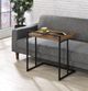 Coaster® Dani Antique Nutmeg Snack Table with Black Metal Frames-3