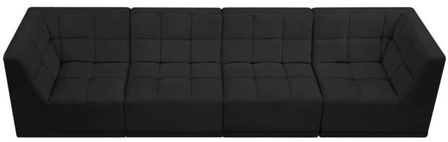 Meridian Furniture Relax Black Velvet 128" Modular Sofa-2