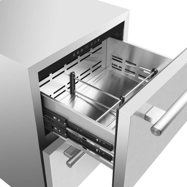 FORNO® Como 24 in. 4.9 Cu. Ft. Stainless Steel Indoor/Outdoor Drawer Refrigerator-4