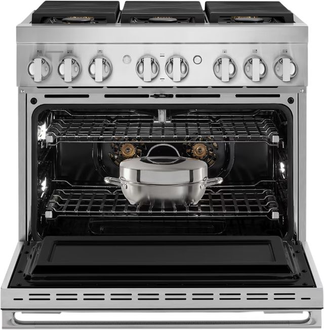 JennAir® NOIR™ 36" Stainless Steel Pro Style Dual Fuel Range-2
