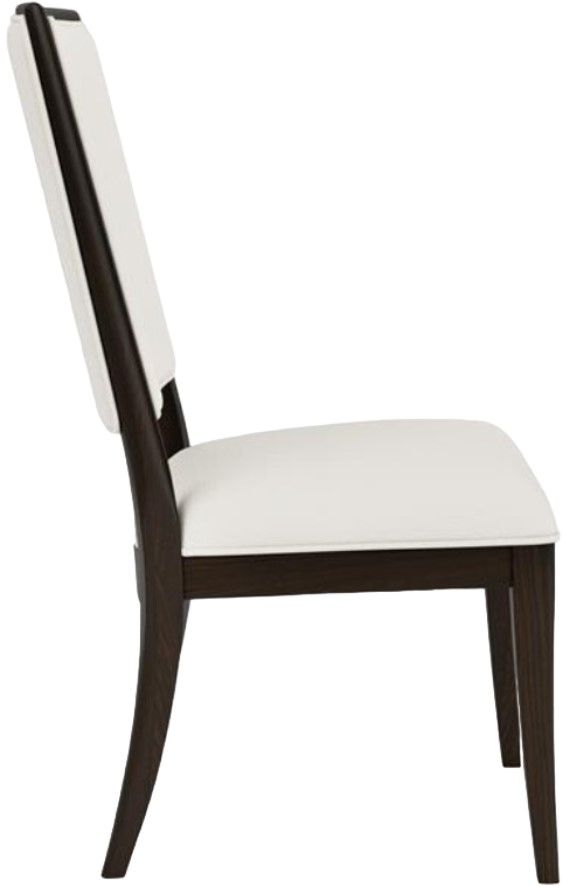 Riverside Furniture Lydia Dark Cabernet/White Upholstered Side Chair-2