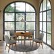 Armen Living Arcadia and Azalea 5-Piece Charcoal/Walnut Dining Set-1