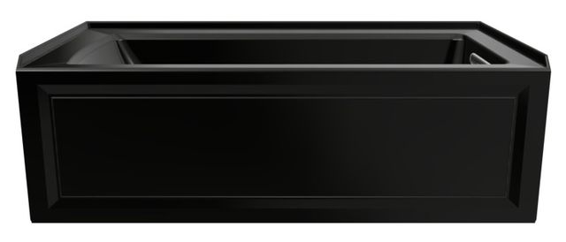 KOHLER® Archer® Black 60" x 30" Alcove Heated BubbleMassage™ Air Bath-1