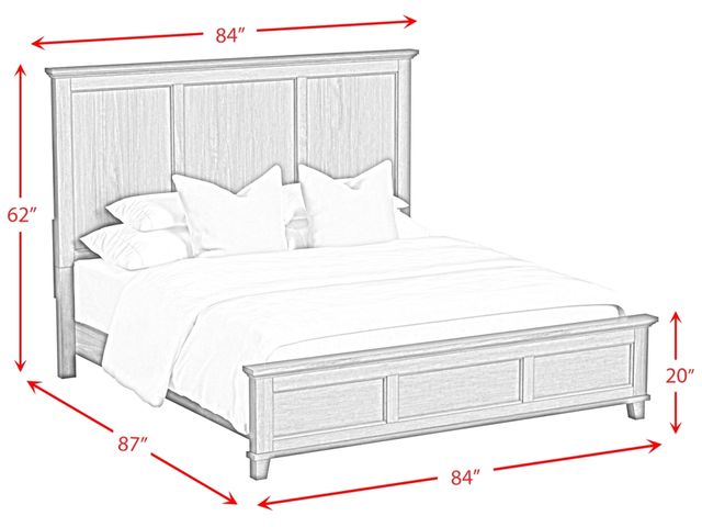 Elements International Canterbury Gray King Panel Bed-2