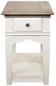 Riverside Furniture Myra Natural Chairside Table with Paperwhite Base-0