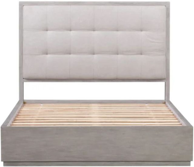 Modus Furniture Oxford Mineral Eastern King Upholstered Platform Bed-3