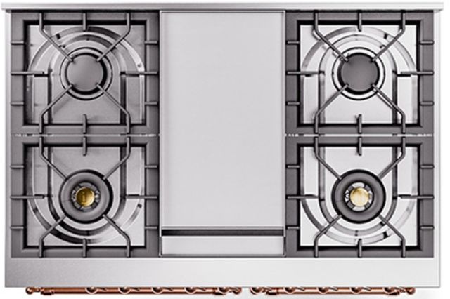Ilve® Nostalgie II Series 40" Antique White Pro Style Dual Fuel Range-2