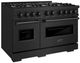 ZLINE 48" 6.7 cu. ft. Dual Fuel Range with 8 Burner DuoPro™ Cooktop and Dual Ovens in Black Stainless Steel -2