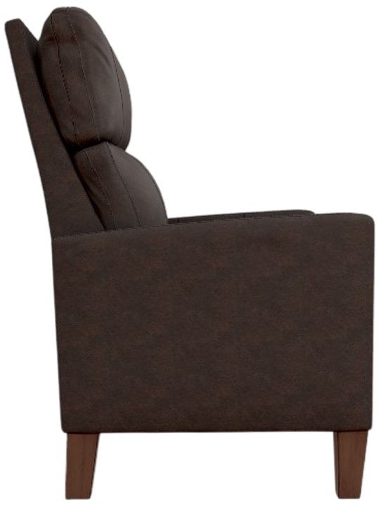 Best® Home Furnishings Customizable Janae Leather Manual High Leg Recliner with Dark Walnut Legs-2