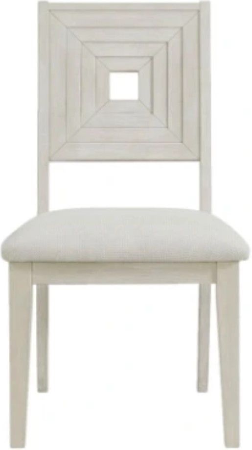 Elements International Avalanche Antique White Dining Side Chair-3