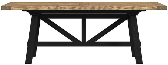 Intercon Hendricks Raven/Rustic Wheat Trestle Table-2