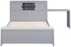 Homelegance® Sloane Gray Full Youth Bookcase Platform Bed with Hidden Desk, Stool and Storage Bench-3