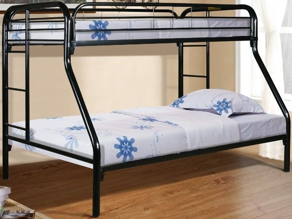American Wholesale Furniture Black Twin/Full Bunkbed-0