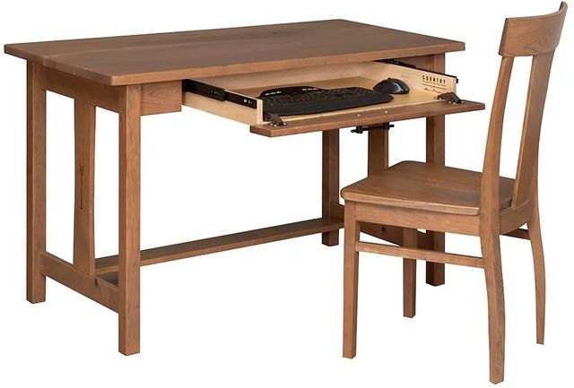 Country Classic Collection Customizable Signature Library Desk with Keyboard Drawer-2