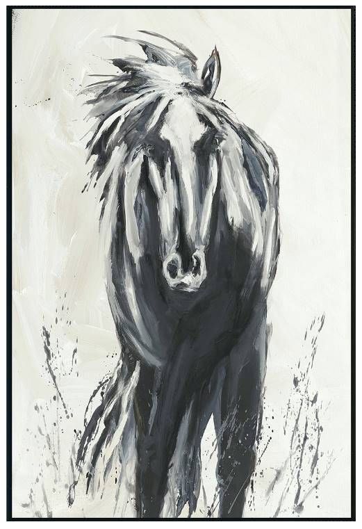 Classic Home Dark Horse Painting by Buddy Whitlock-0