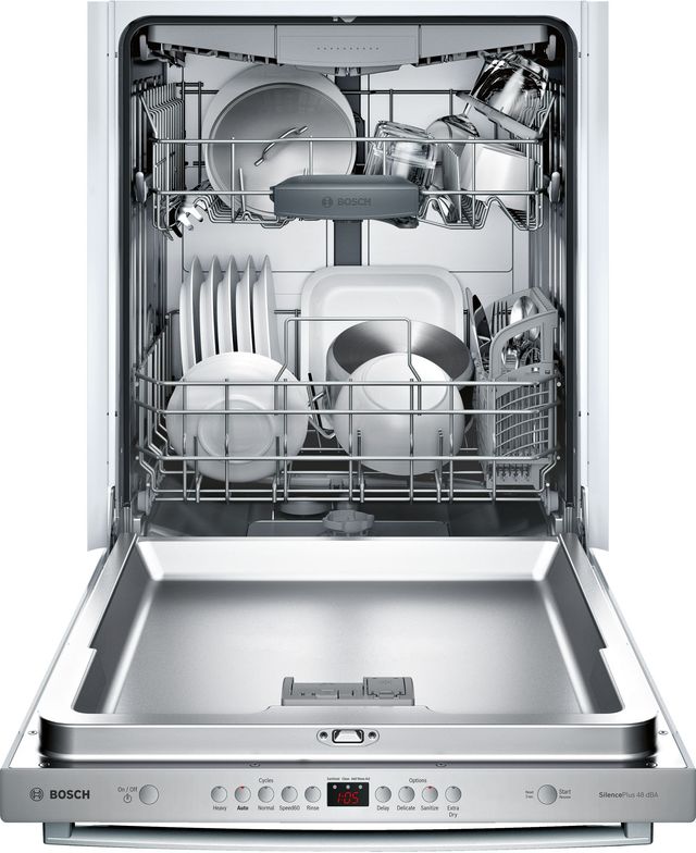 Bosch® 100 Series 24" Stainless Steel Built In Dishwasher-2