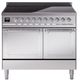 Ilve® Nostalgie II Noblesse 40'' Stainless Steel Pro Style Induction Range with Chrome Trim-0