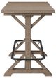 Emerald Home Benton Pecan Brown Trestle Bar Table-4