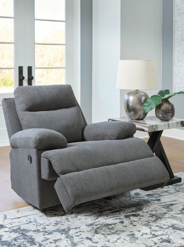 Signature Design by Ashley® Tarrant Charcoal Manual Rocker Recliner-4