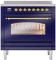 Ilve® Nostalgie II Series 36" Blue Pro Style Induction Range-2