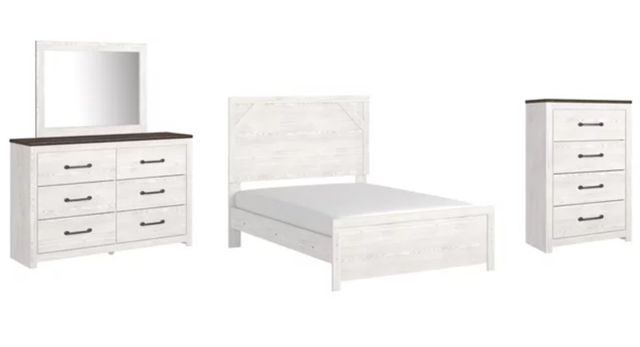 Signature Design by Ashley® Gerridan 4-Piece Gray/White Full Panel Bed Set-0