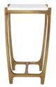 Uttermost® Affinity White Accent Table with Gold Base-3
