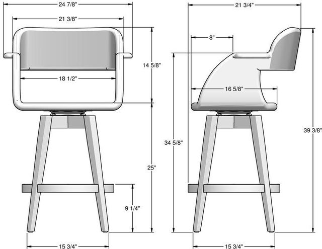 Amisco Customizable Joshua Swivel Counter Stool-2