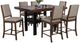 Coaster® Patterson 7-Piece Black/Mango Oak Counter Height Dining Set-0