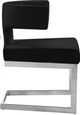 Meridian Furniture Alexandra Black/Chrome Velvet Dining Chair-3