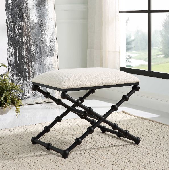 Uttermost®  Iron Satin Black Drops Small Bench-1