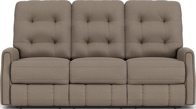 Flexsteel® Devon Brown Pewter Reclining Sofa-1