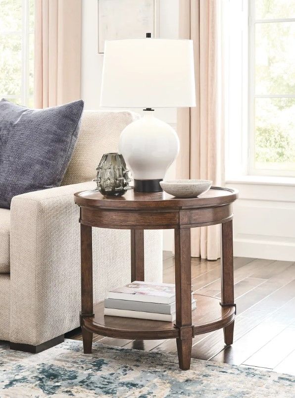 Hammary® Longham Warm Auburn Oval End Table-1