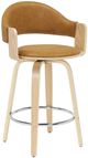 Armen Living Daxton 4-Piece Camel/Oak Counter Stool Set-0
