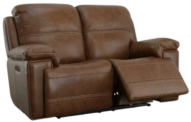 Flexsteel® Fenwick Brown Power Recliner Loveseat with Power Headrests-1