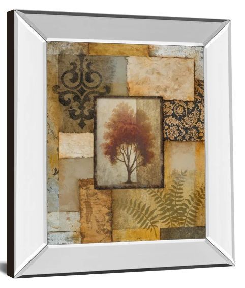 Classy Art Red Tree Patch by Promotional Line Mirror Framed Wall Art-1