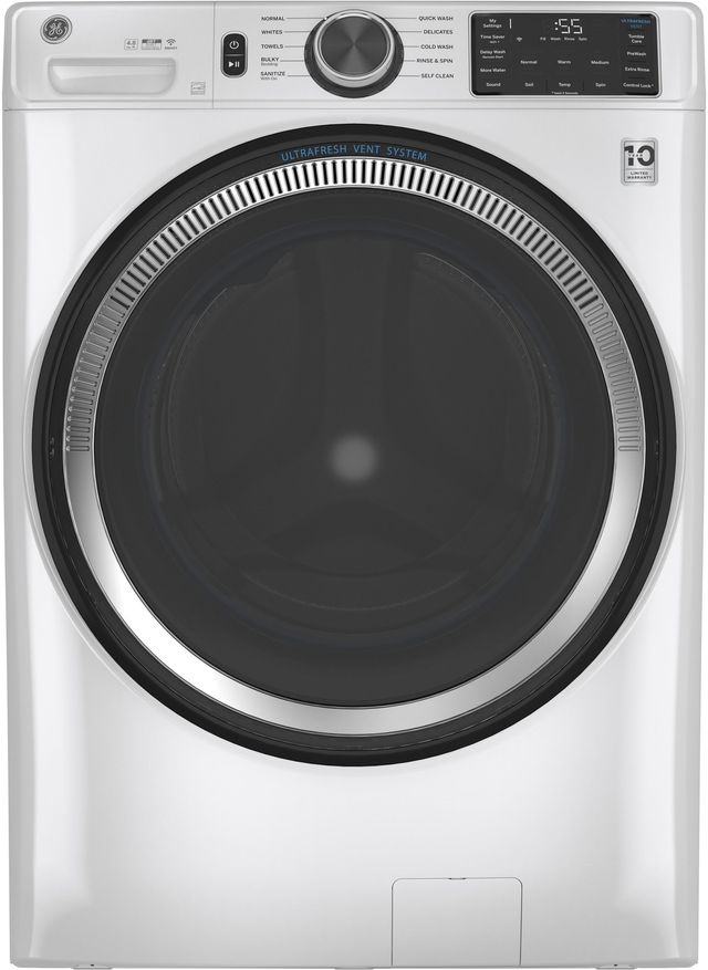 GE® White Front Load Washer & Gas Dryer Laundry Pair-1