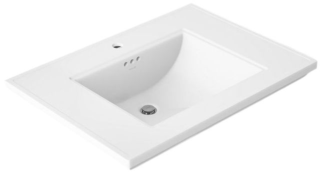 Kohler Memoirs® Stately White 30.69" Pedestal/Console Table Bathroom Sink Single Hole-0