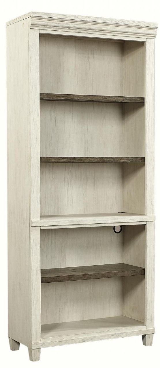 Aspenhome® Caraway Aged Ivory Open Bookcase-0