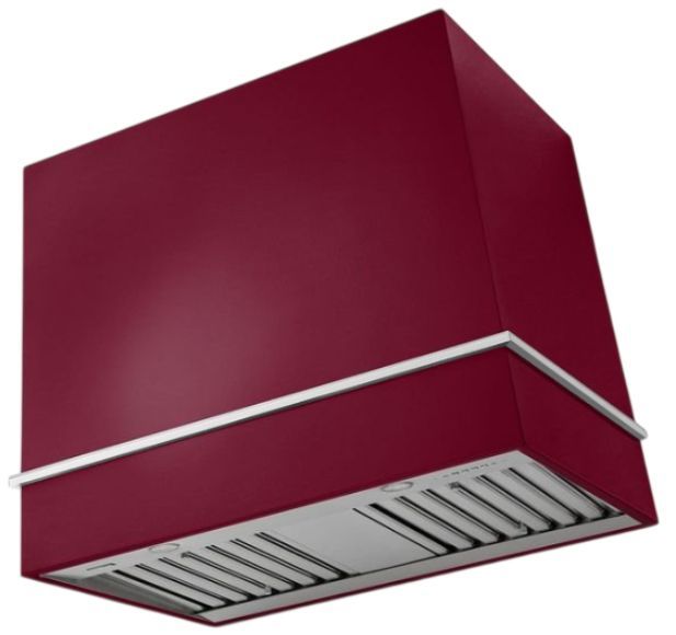 AGA Loge 36" Cranberry Wall Mounted Range Hood with Polished Chrome Trim-0