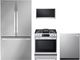 LG 4 Piece PrintProof™ Stainless Steel Gas Kitchen Package-0