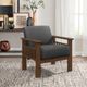 Mazin Furniture Helena Dark Gray Upholstered Storage Accent Chair-4