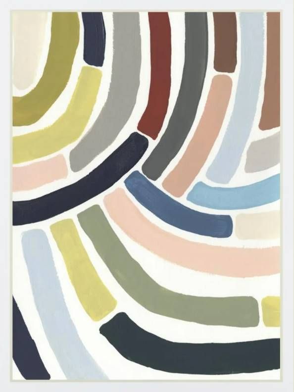 Classy Art Mosaic Curve II by June Erica Vess Wall Art-1