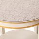 Ella Home Lilly Glass Top Round Side Table with Antique White Base-2