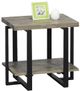 Titus Furniture T5045 Gray End Table with Flat Black Frame-0