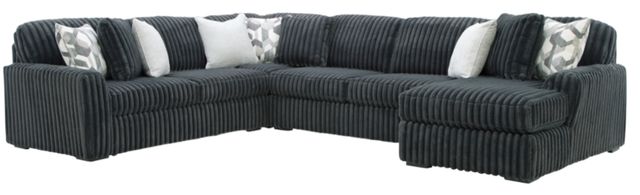 Signature Design by Ashley® Midnight-Madness 4-Piece Gunmetal Right-Arm Facing Sectional and Chaise-0